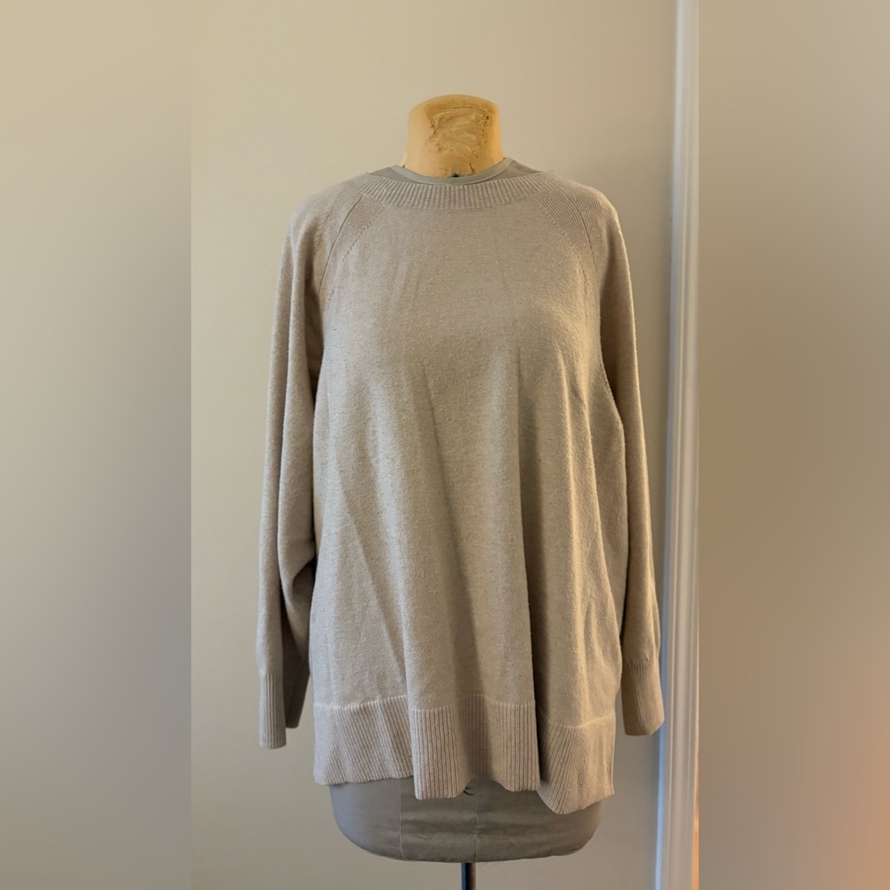Ava & Viv Women's Cowl Neck Sweater in Beige